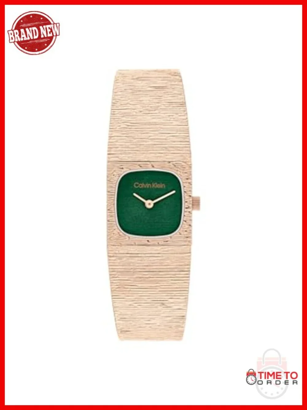 Mini Square Quartz Watch with Mesh Bracelet, Textured Dial, 30m Water Resistant